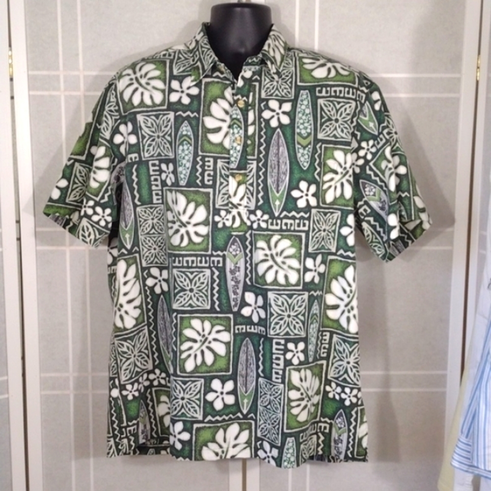 Hawaiian Reserve pull-over cotton aloha shirt